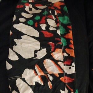 Multicolor Abstract Print Skirt